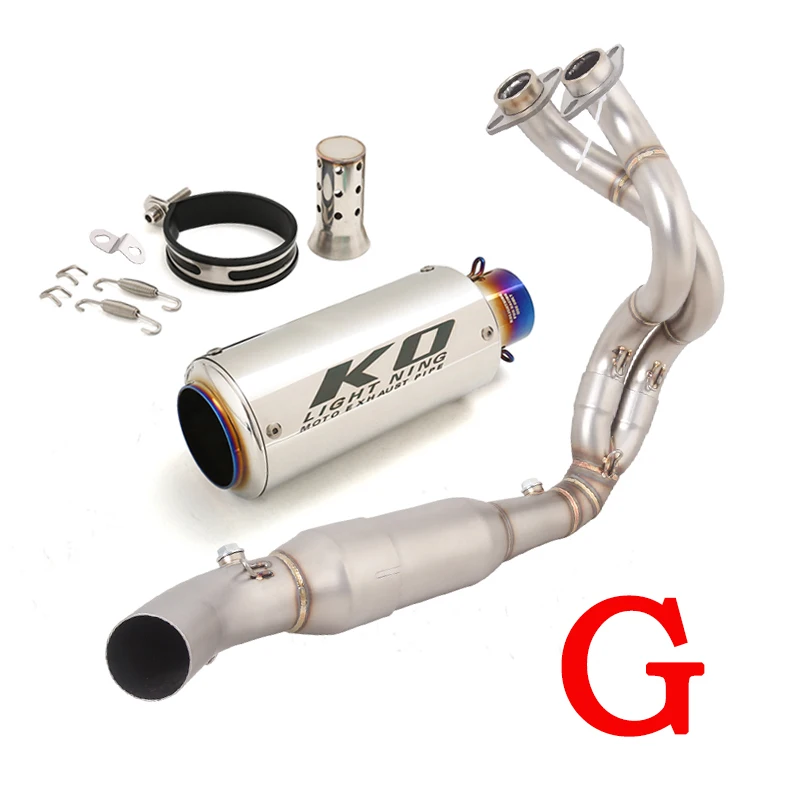 Voor Kawasaki Ninja 650 Z650 2023 2024 2025 Motorfiets Uitlaatpijp Uitlaatdemper Front Link Buis Rvs 51Mm Systeem