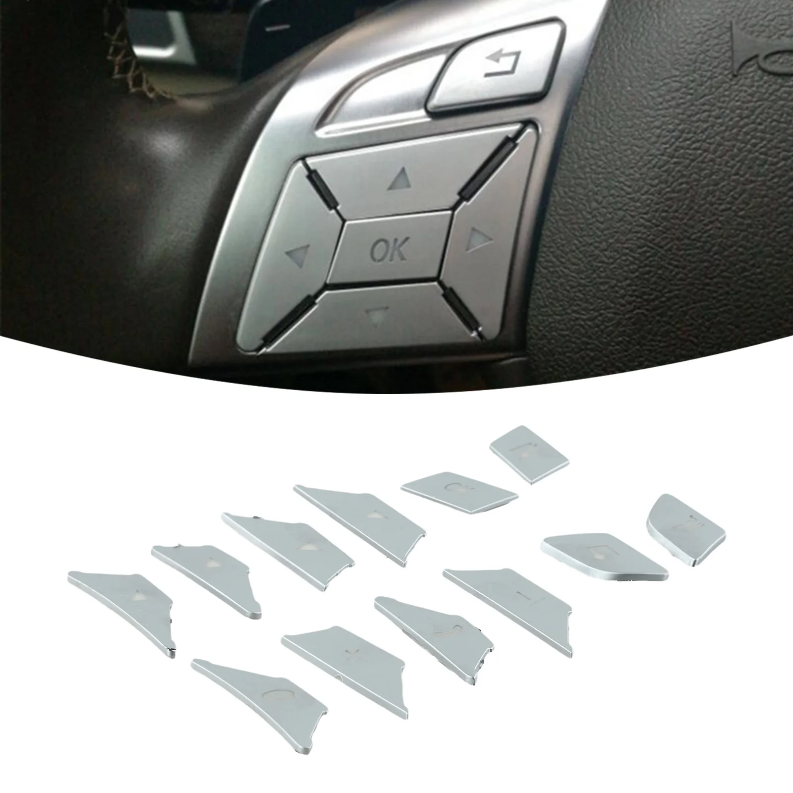 

Улучшите функцию вашего рулевого колеса с серебряной накладкой для кнопки рулевого колеса MercedesBenz C Class W204