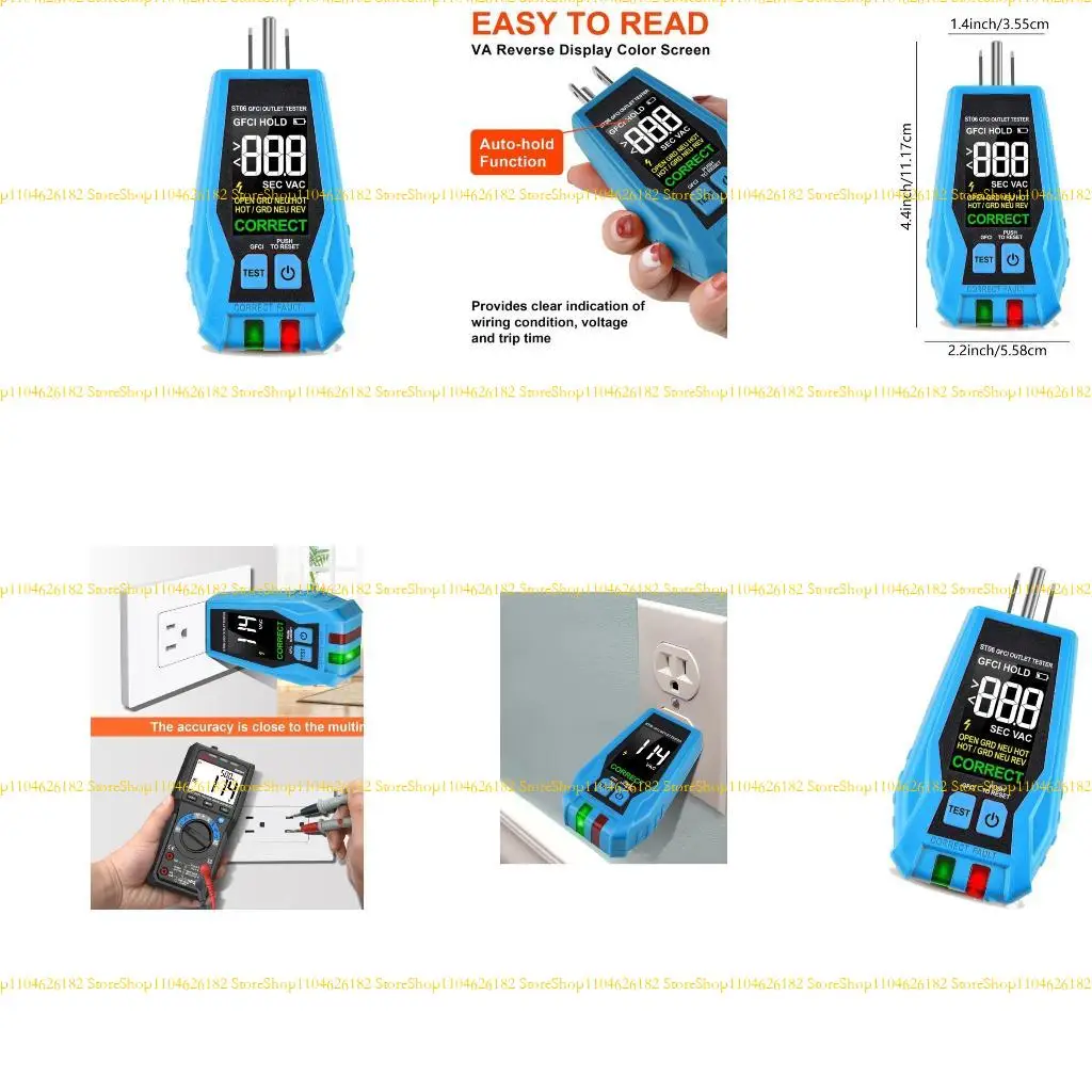 

Q2Q4 Industrial Outlet Diagnostic Device Ground Fault Detection System Tool