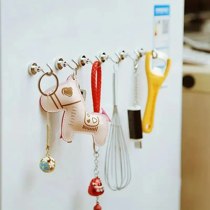 10Pcs Powerful Hook Wall-mounted Practical Load Bearing Hook Key Coat Cup Hanging Home Kitchen Storage Organization image 2