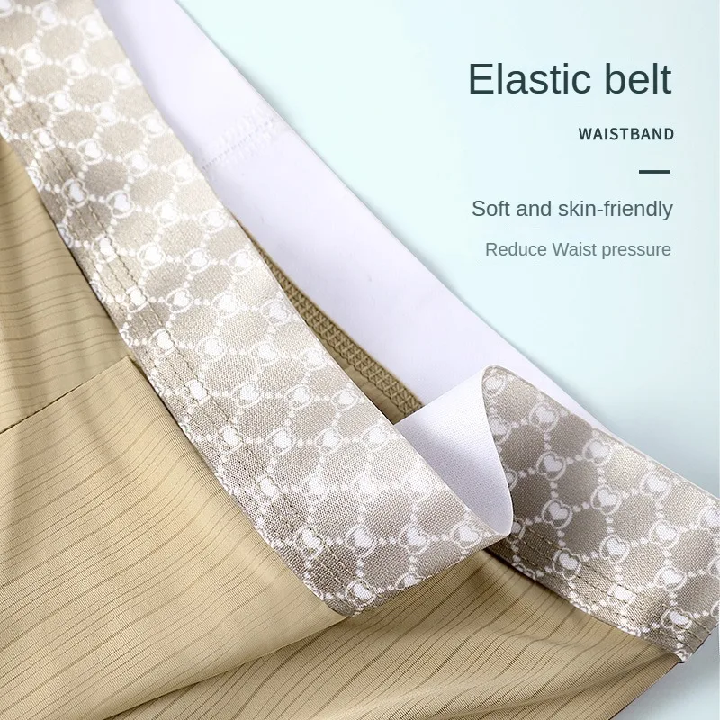 Celana dalam pria nyaman celana dalam pria Boxer tipis sejuk celana pendek sutra es tanpa jejak ukuran besar celana dalam olahraga hadiah