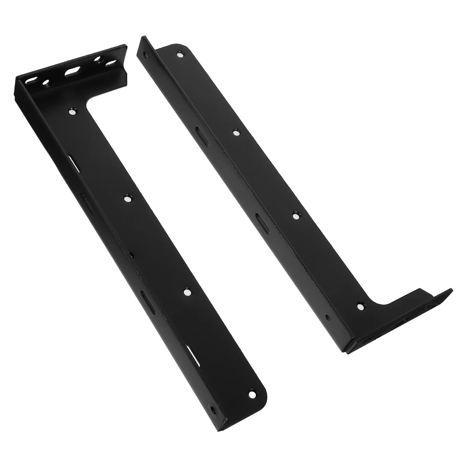 

2 Pcs Hidden Floating Cabinet Brackets Wall Mounting Heavy Duty 230MM Black Steel Shelf Support Hardware Kitchen Office