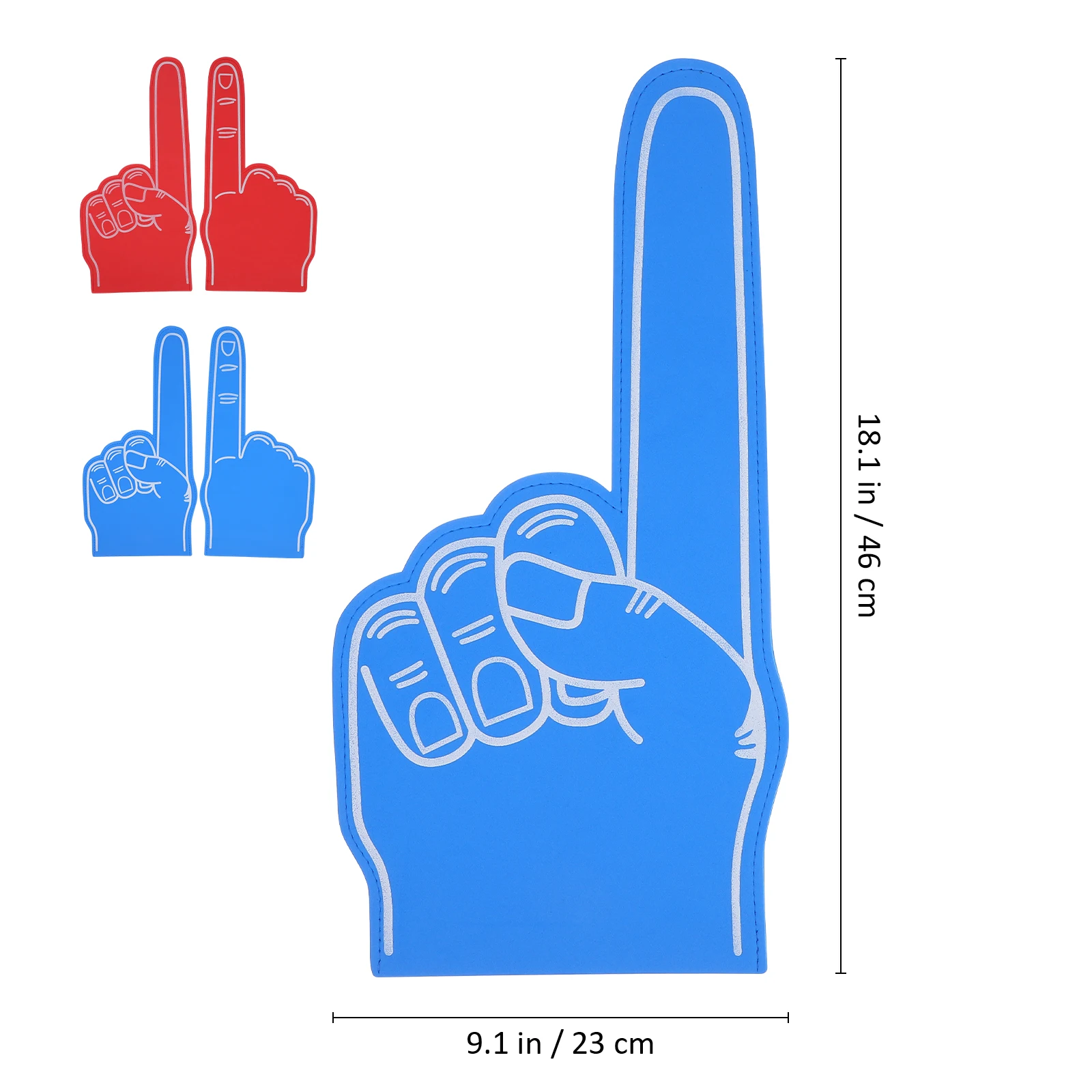 4 szt. Piankowe palce gigantyczne, miękkie, z pianki EVA, antypoślizgowe, na imprezy sportowe, imprezy, futbol, cheerleading, rekwizyt, wytwornica hałasu