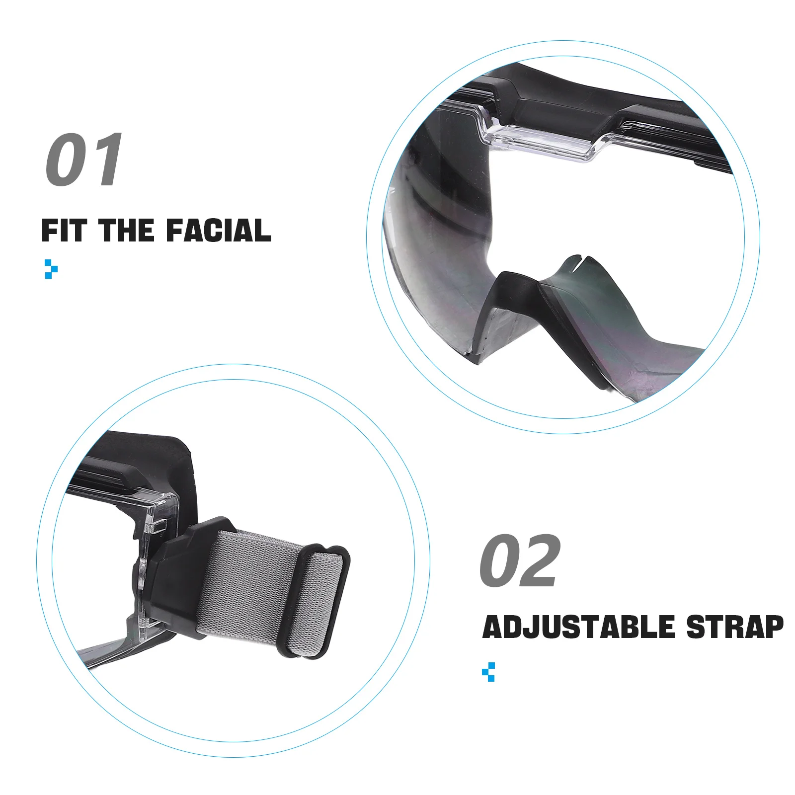 Goggles Ballistic Construction Safety Glasses Dog Anti Ski Ansi Dark Aluminum Eye Shield Patch Tape