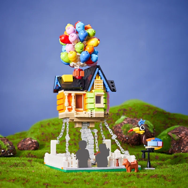 크리 에이 티브 기술 조립 모델 키트 풍선 하우스 MOC 빌딩 벽돌 STEM 교육 건설 장난감 모든 연령대를위한 선물
