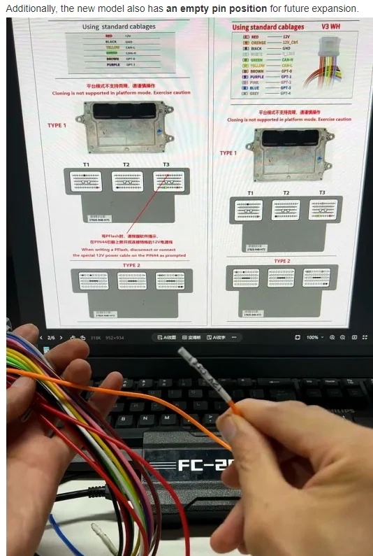 Neuer CGDI CG DB15 Kabelbaum-Adapter 16-PIN-Jumperkabel mit neuer 12V-Steuerung und GPT-4 für ECU-Lesen und -Schreiben für FC200 – Detail 3