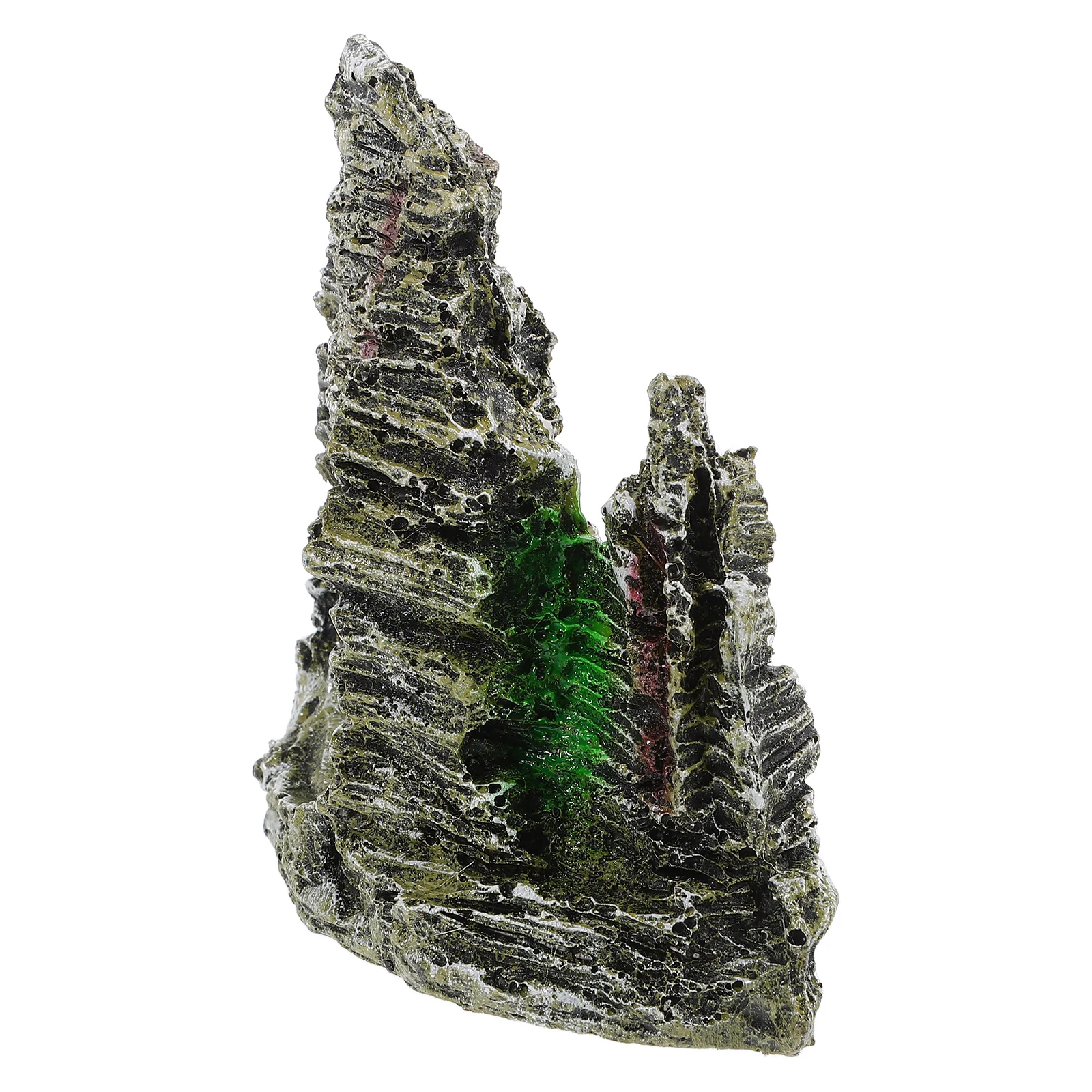 

Aquarium Mountain Decor Resin Rock Cave Fish Tank Landscape Ornament for Aquatic Terrarium Desktop Miniature Decoration