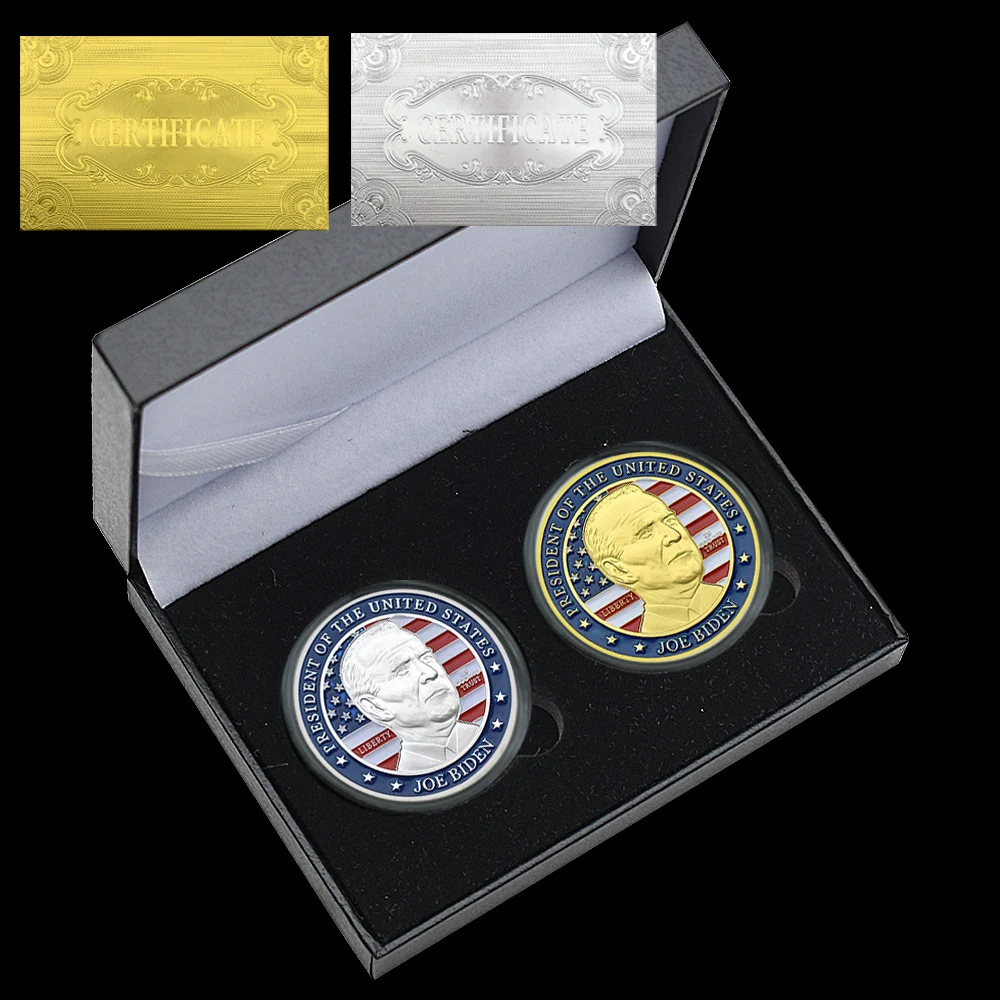 

President Joe Biden Challenge Coin American Flag & Eagle Seal Political Collectible Gift for History Enthusiast gift