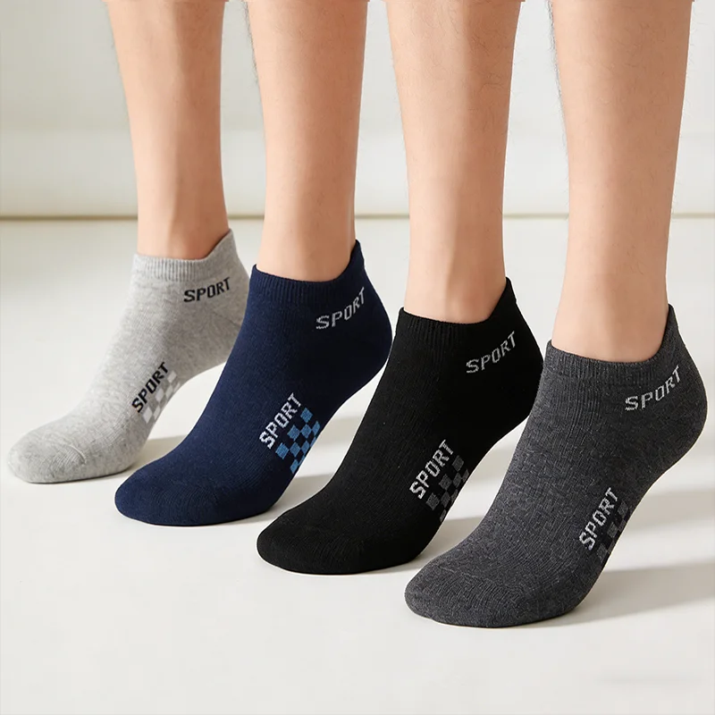Men's Low Cut Sport Socks Soft Cotton Breathable Casual Socks Comfortable Fashion Versatile Daily Wear Socks