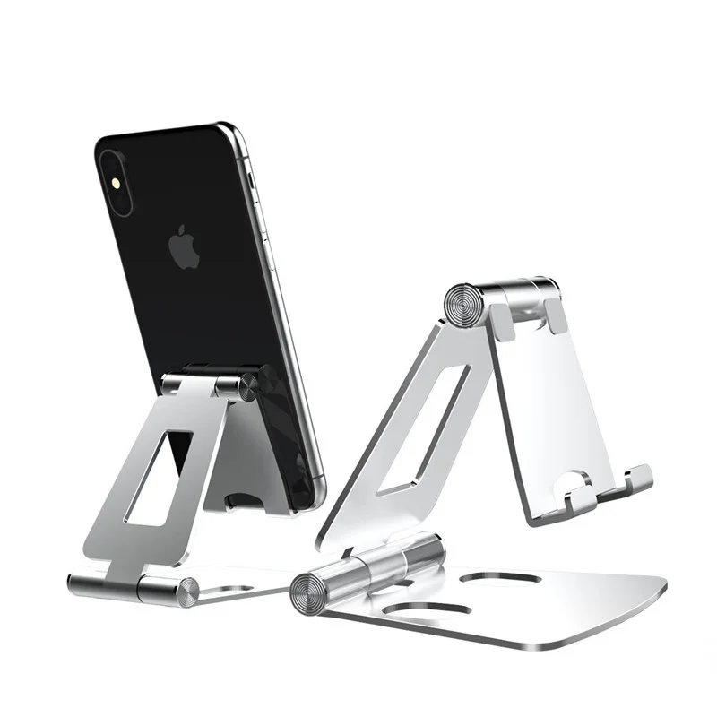 Phone Stand for iPhone 12 11 7 8 XS Xiaomi Redmi Poco X3 Foldable Metal Desk Phone Holder Mobile Phone Stand For Samsung S20 FE