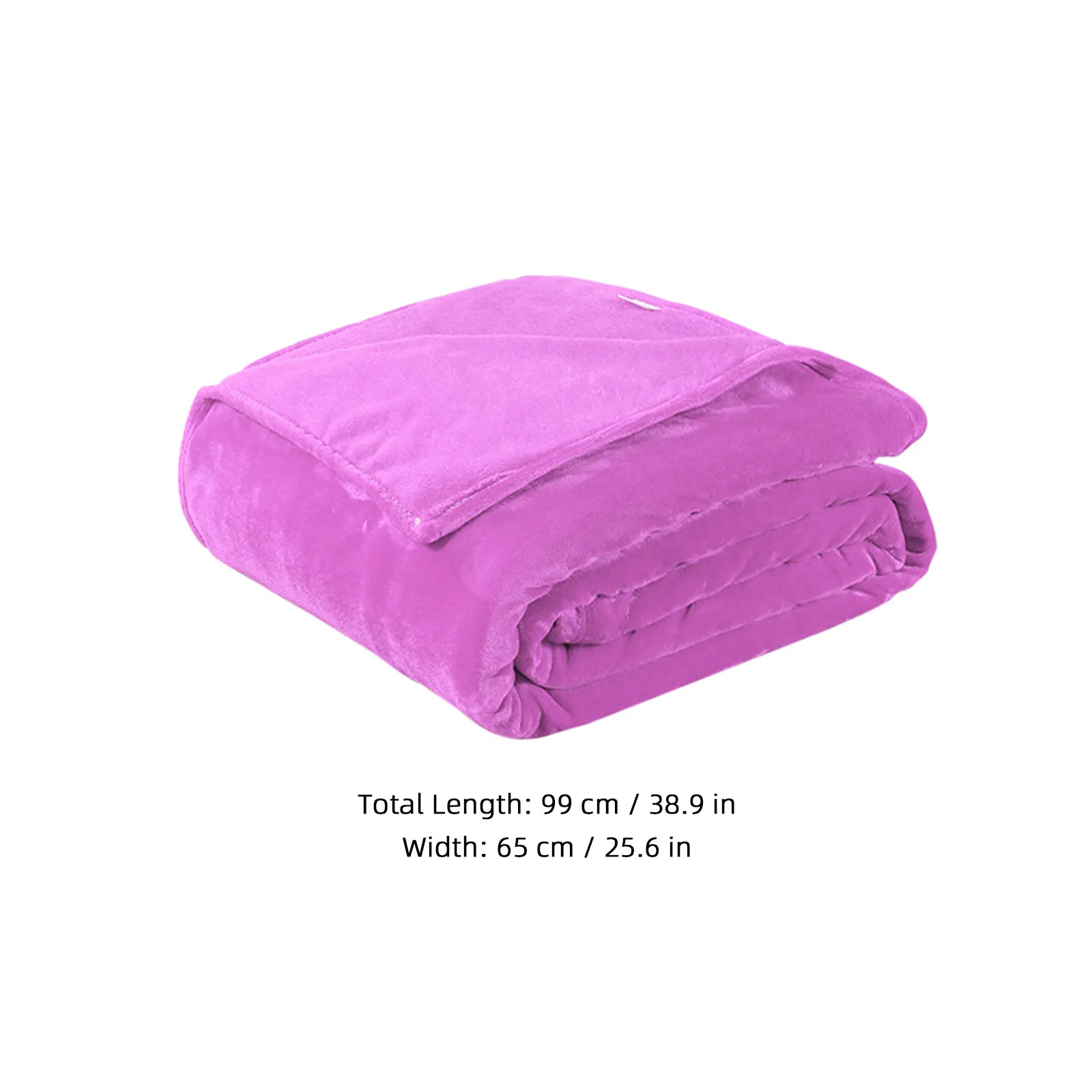 Premium Coral Fleece Blanket Lightweight Extra Warm for Winter Camping Backpacking Home Use 65x93cm Light Purple