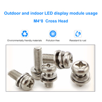 500Pcs/Lot M4*8 Phillips Round Pan Head Combination High Quality Screw Bolt For Fixed P2.5 P3 P4 P5 P6 P8 P10 LED Display Module