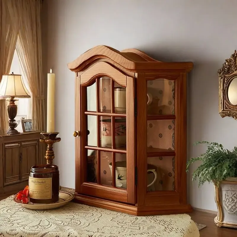 Retro hanging cabinets Solid wood closets Wall-mounted shelves Lockers Display cabinets Storage cabinets