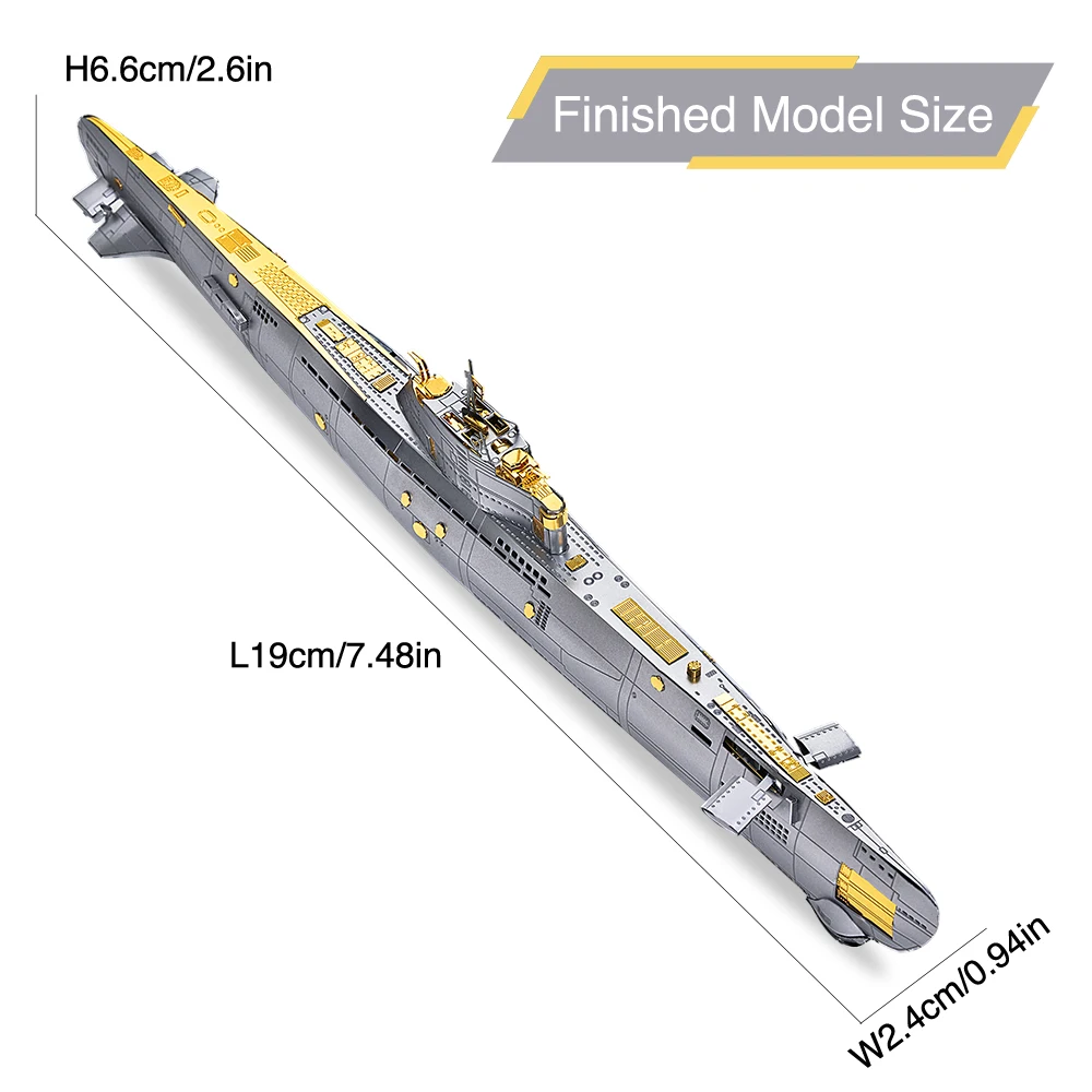 Piececool-rompecabezas de Metal 3D para adultos, rompecabezas submarino, Kits de construcción, juguete DIY, rompecabezas para adolescentes