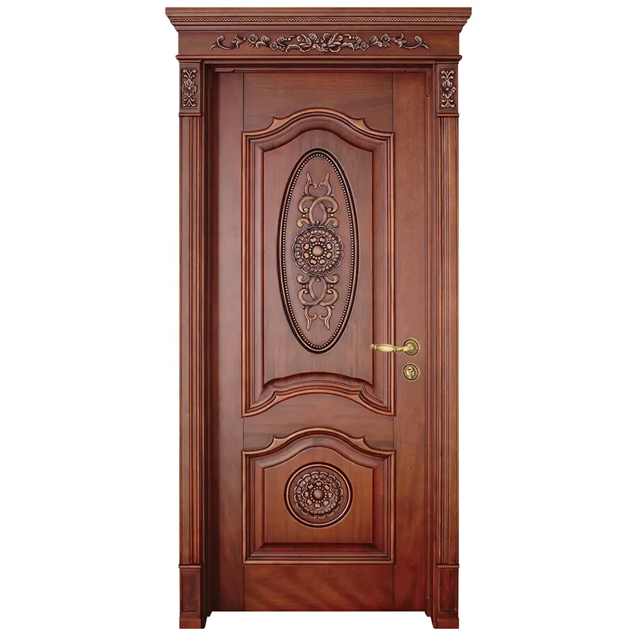 

Traditional Solid Wood Doors Top Quality Mahogany Wooden Doors for Villa