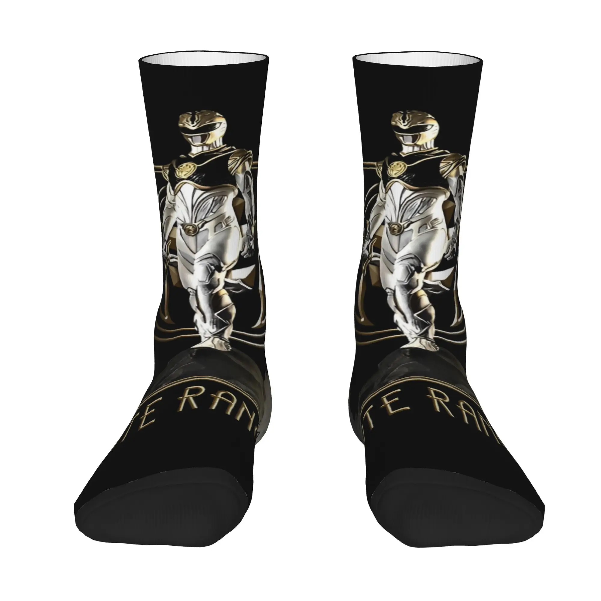 sports socks Power Rangers (3) Vintage  Hip Hop Novelty Pattern Crew Crazy Sock