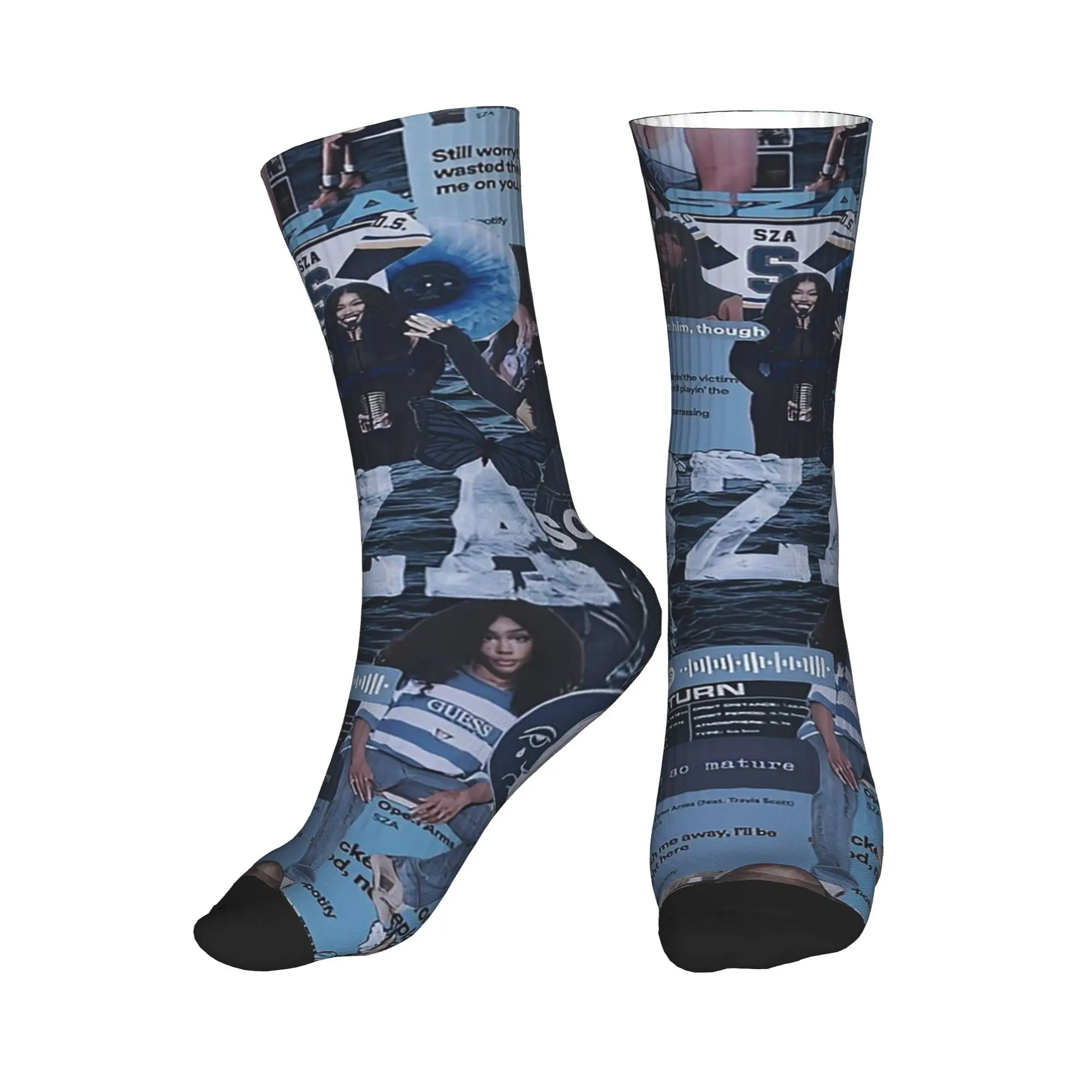 

Носки All Seasons SZA SOS Song Singer Sport средней длины, влагоотводящие, повседневные, для мужчин и женщин