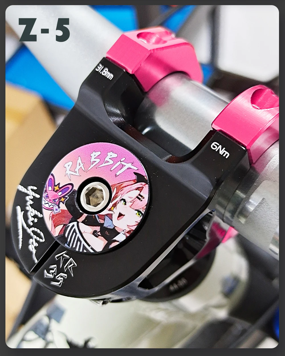 KRSEC ZZZ Headset-Topcap aus Aluminiumlegierung für Fahrräder, kompatibel mit allen Rennrad- und MTB-Vorbautypen mit 1-1/8 Zoll Gabelschaft – Detail 12