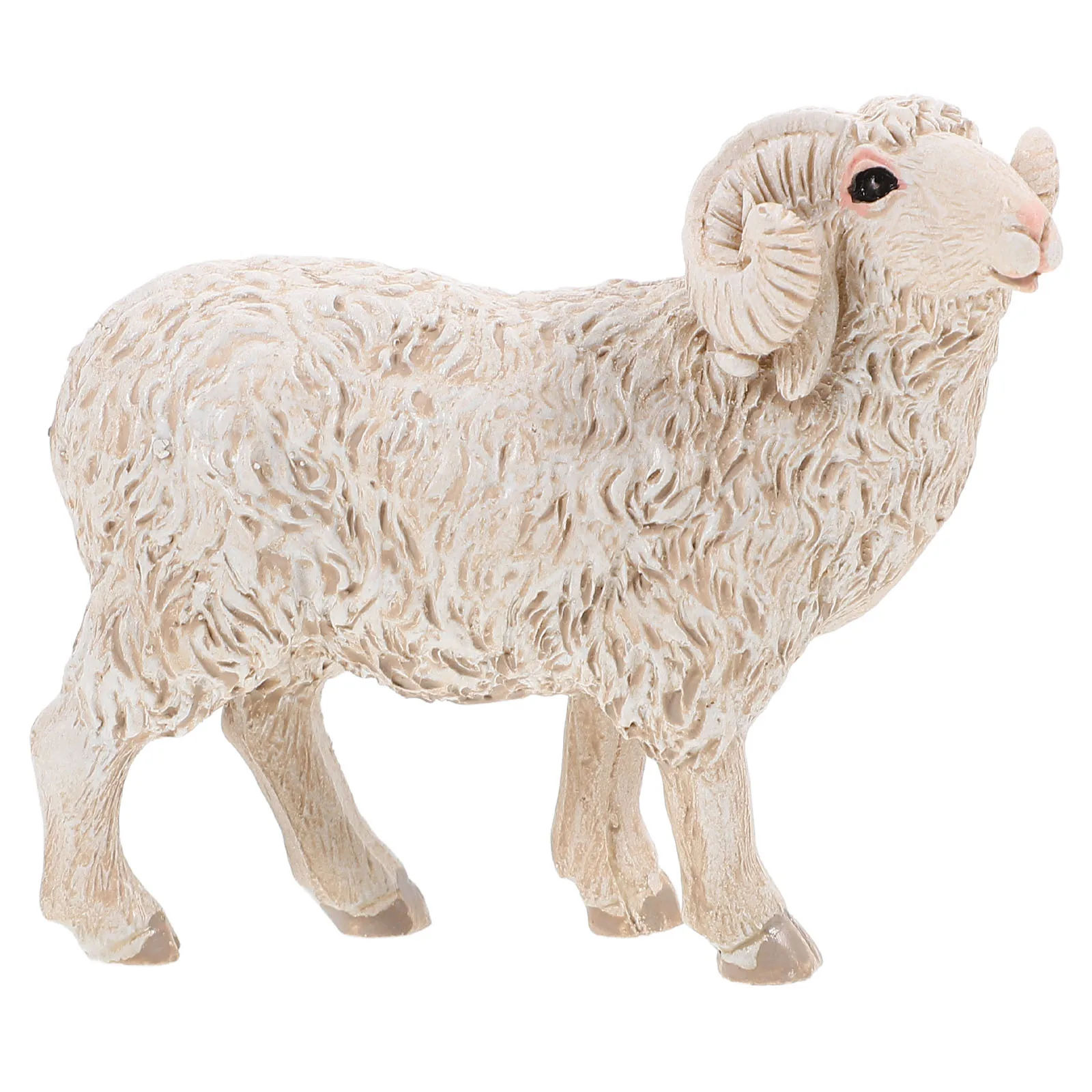 

Miniature Sheep Figurine Durable Resin Lamb Statue Decorative Farm Animal Toys Garden Tabletop Ornaments Easy Clean Small