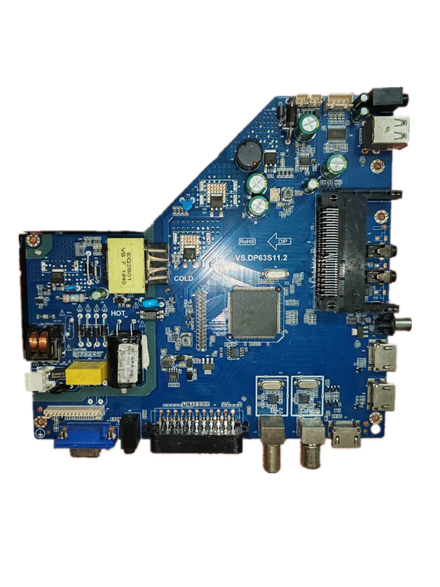 ¡Envío gratis! VS.DP63S11.2 placa base de TV tres en uno probada bien, 35-65v 600ma