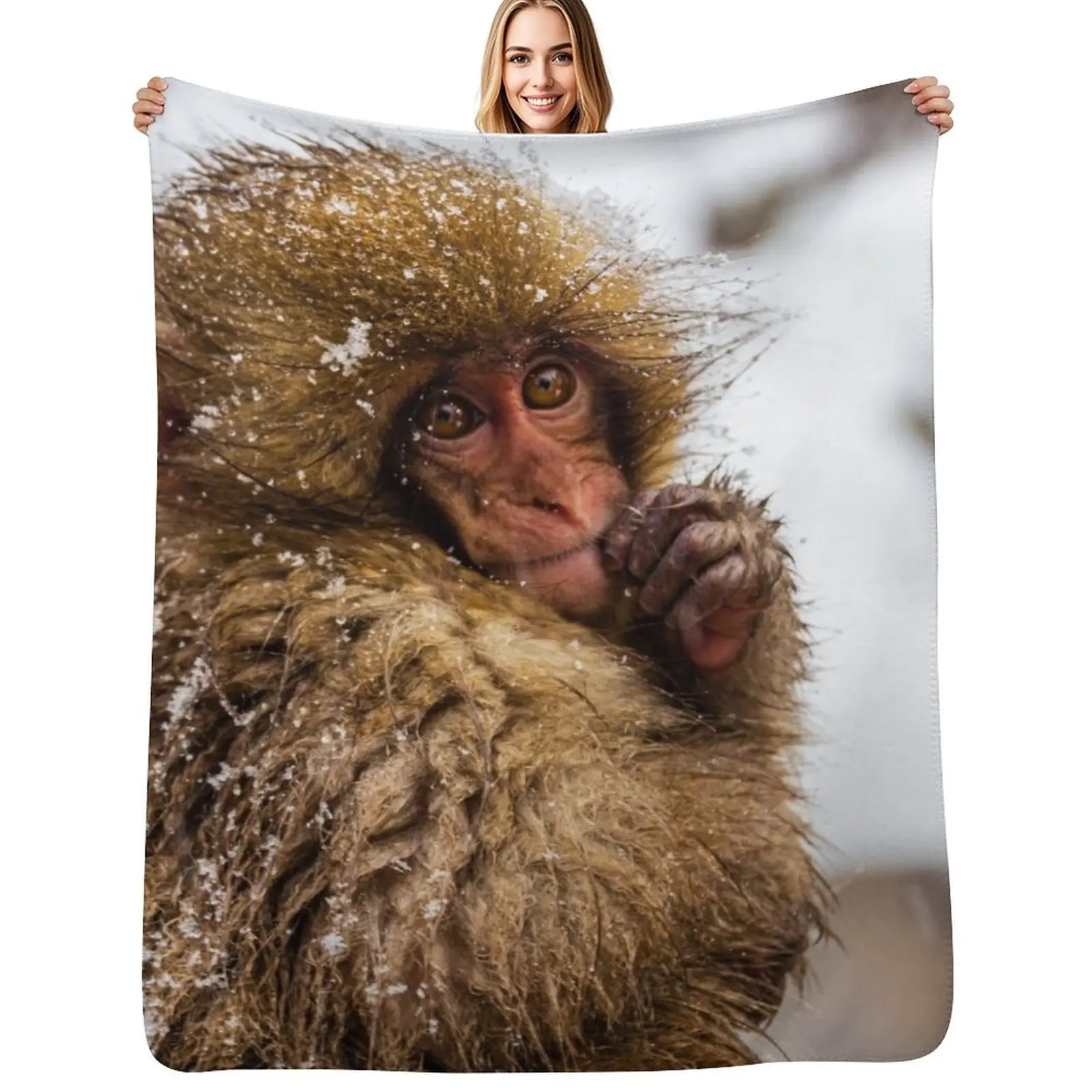 

Snow monkey Throw Blanket Sofa Throw Blankets For Baby Decorative Throw Blankets For Bed Blankets