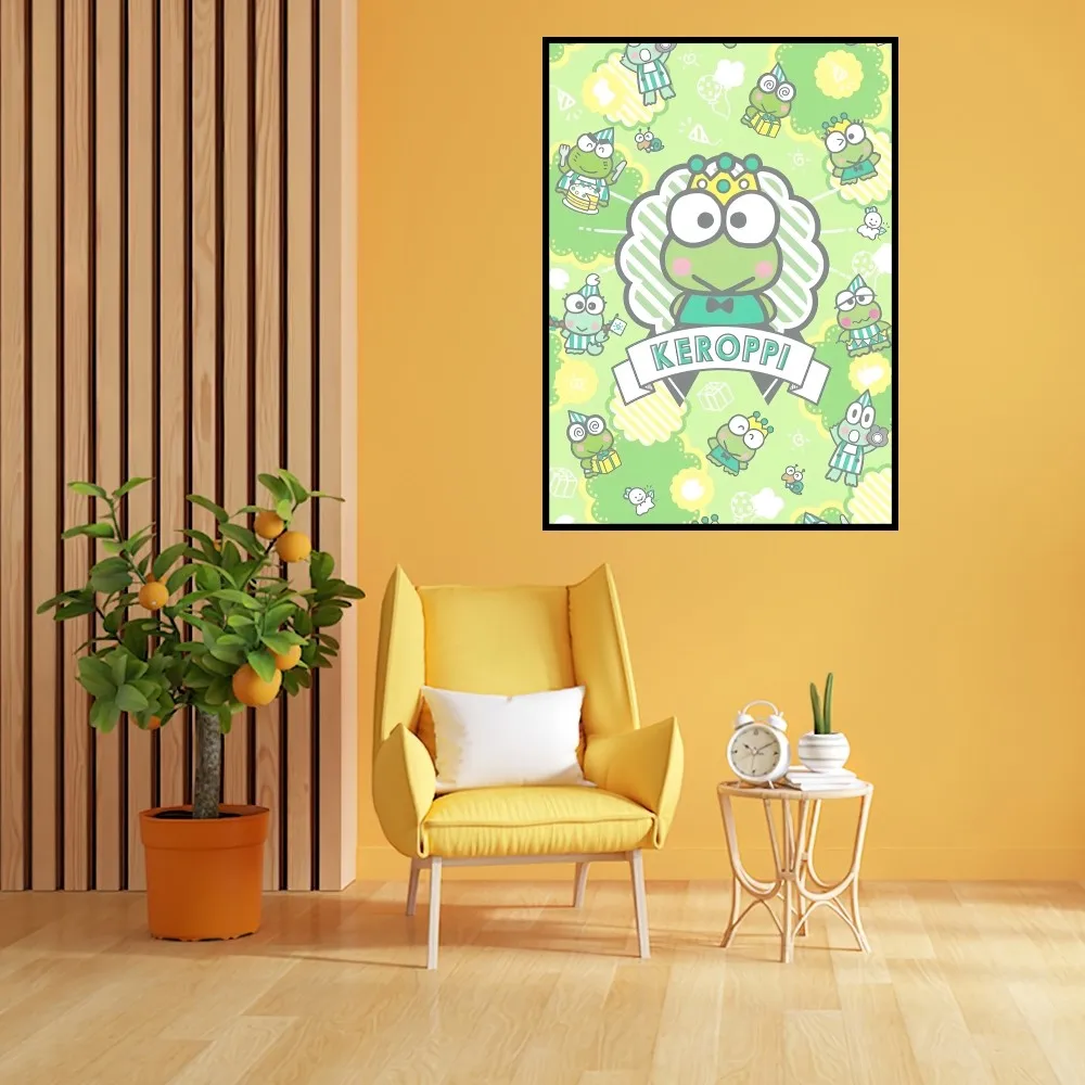 Cute Kero Kero Keroppi Poster Prints Wall Painting Bedroom Living Room Decoration Office Home