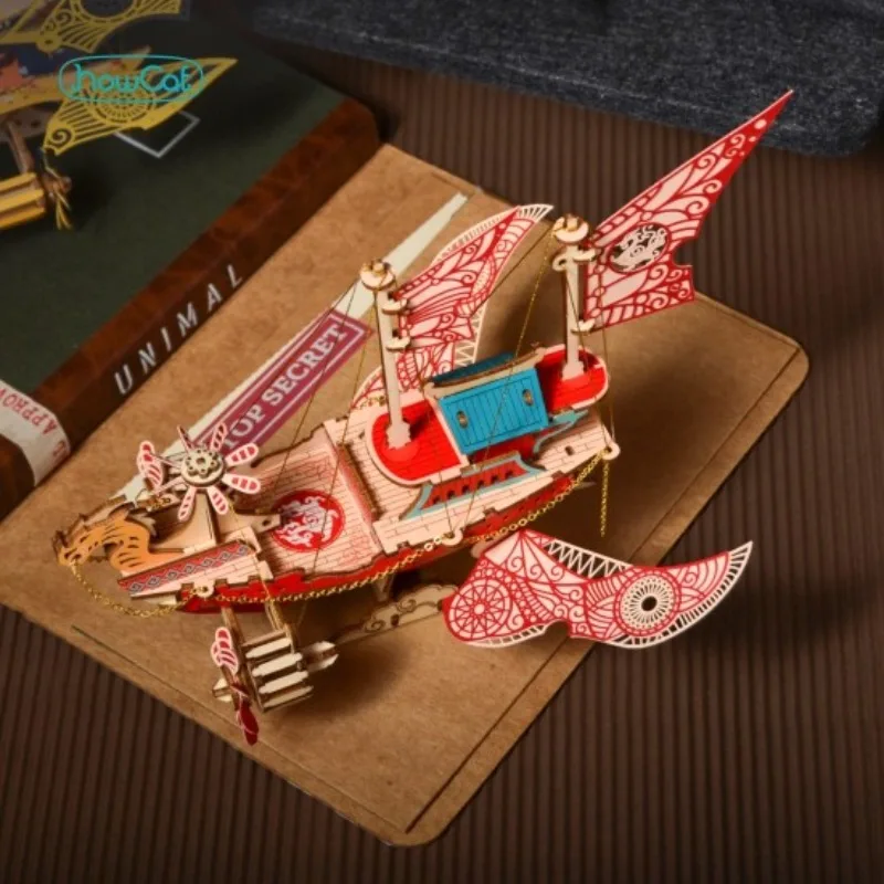 

How Cat Fantasy Spaceship Homeric Epics One Thousand and One Nights Flowers In The Mirror 3D Puzzle Handmade Wooden Model Toys