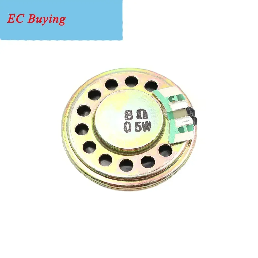 2Pcs/Lot 32MM 8Ohm 0.5W Iron Case Inner Magnet  Loud Speaker Diameter 32 MM 32*5.2MM 8 Ohm 0.5 Watt Large Magnet Loudspeaker