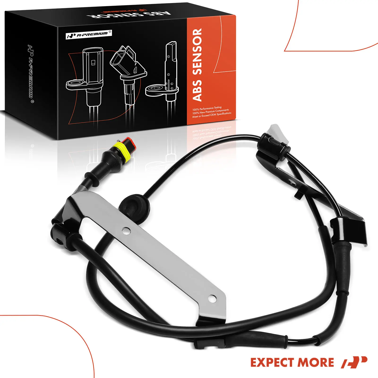 A-Premium Rear Passenger Side ABS Wheel Speed Sensor Connector for Kia Sorento 2011-2013 Hyundai Veracruz 2007-2011 7