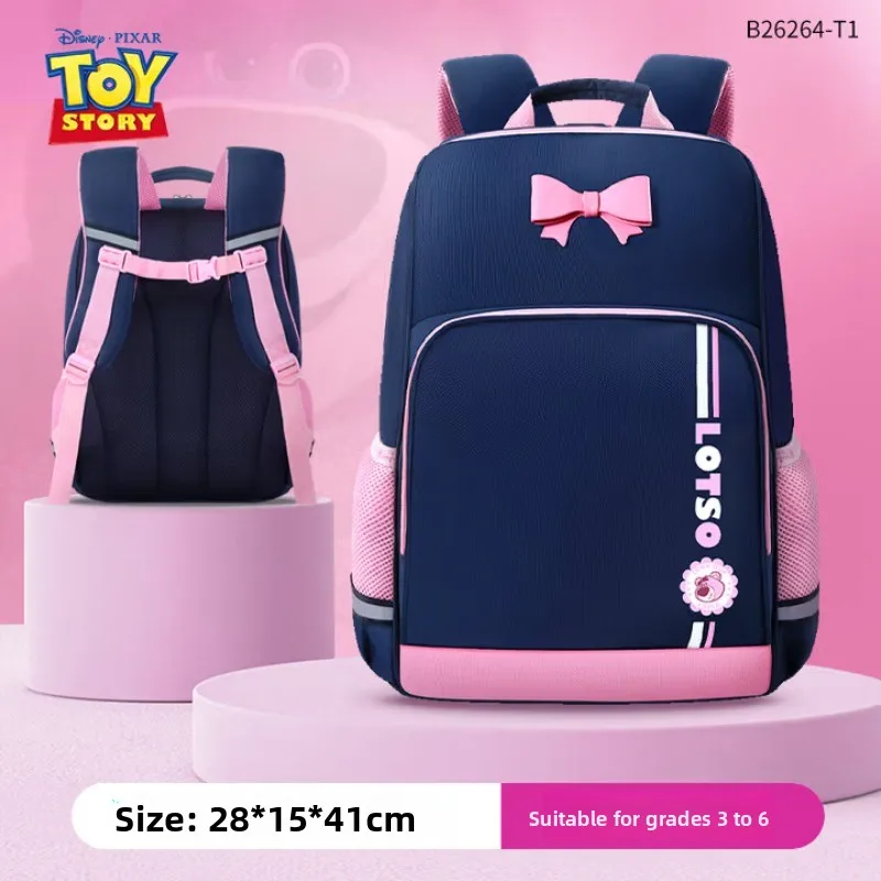 Mochila de Minnie de Disney, bolso de mano para niñas de grados 1, 3, 6, ligero, transpirable, en capas, gran capacidad, rosa, uso diario escolar