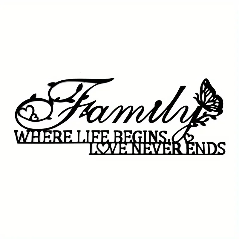 

Hello Young Family Metal Home Decoration Word Sign Room Wall Decor Holiday Decor Festivals Front Door Scene Hallway Livingroom