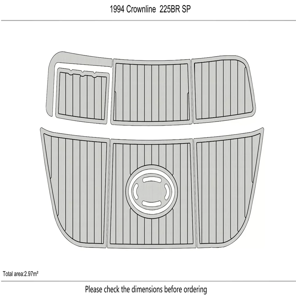 1994 Crownline 225BR swim platform Pads 1/4