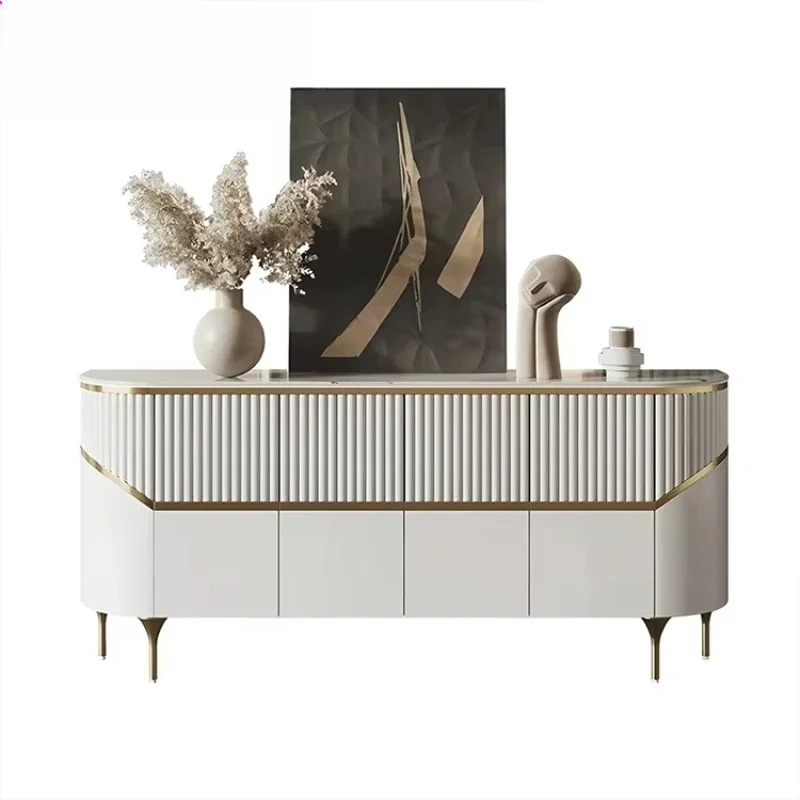 

Deluxe semi-circular sideboard simple living room decorative locker