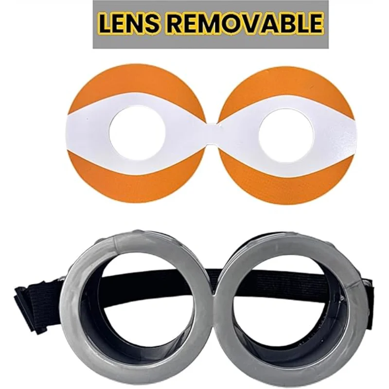 

Костюм для косплея Миньонов из «Гадкий я»: желтая шапка, эластичные перчатки, очки в стиле стимпанк, костюмы для взрослых на Хэллоуин