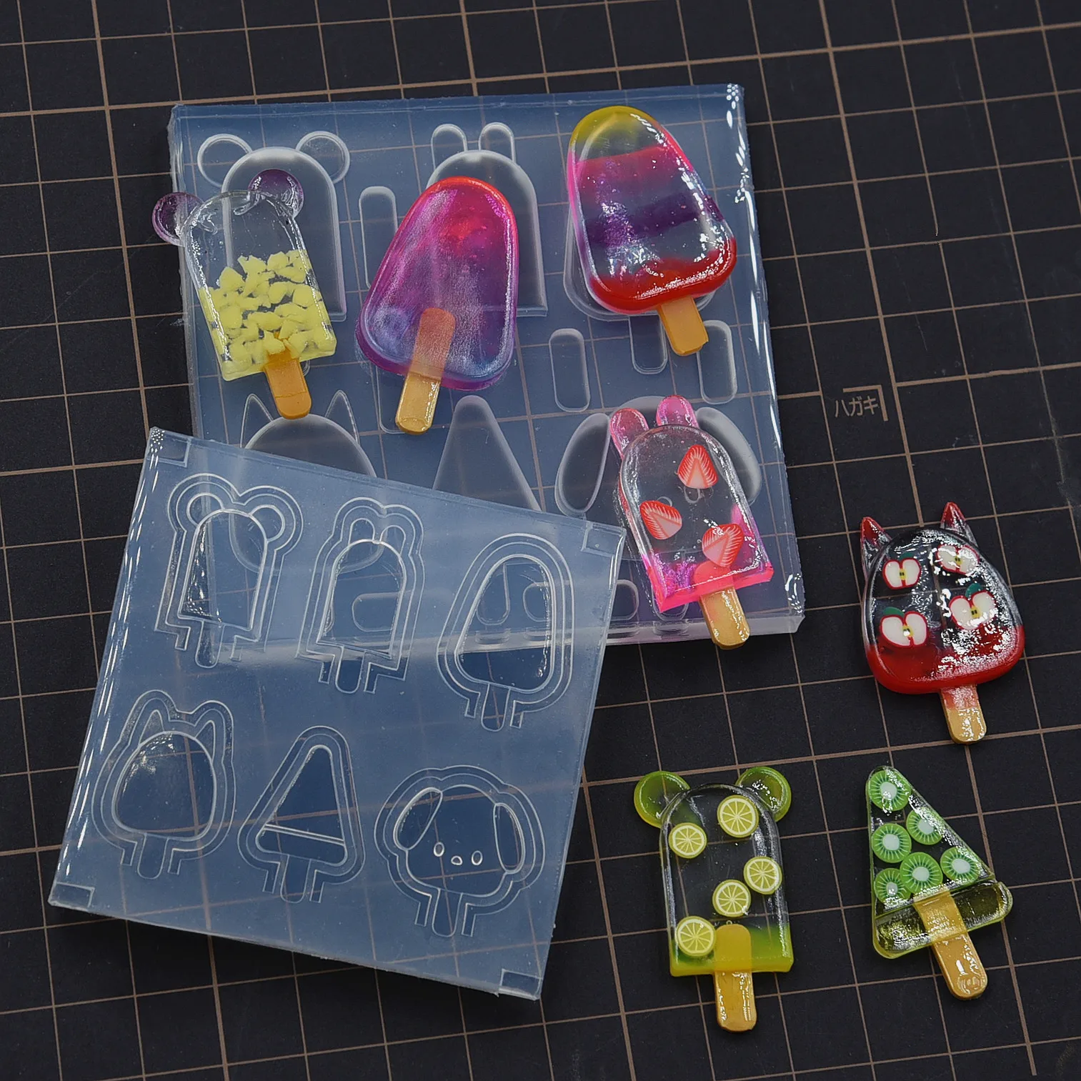 

Mini Cute Cat Animal Desing Ice Cream Silicone Mold High Temperature Resistant Epoxy Mould Easy Demold Toy Mold