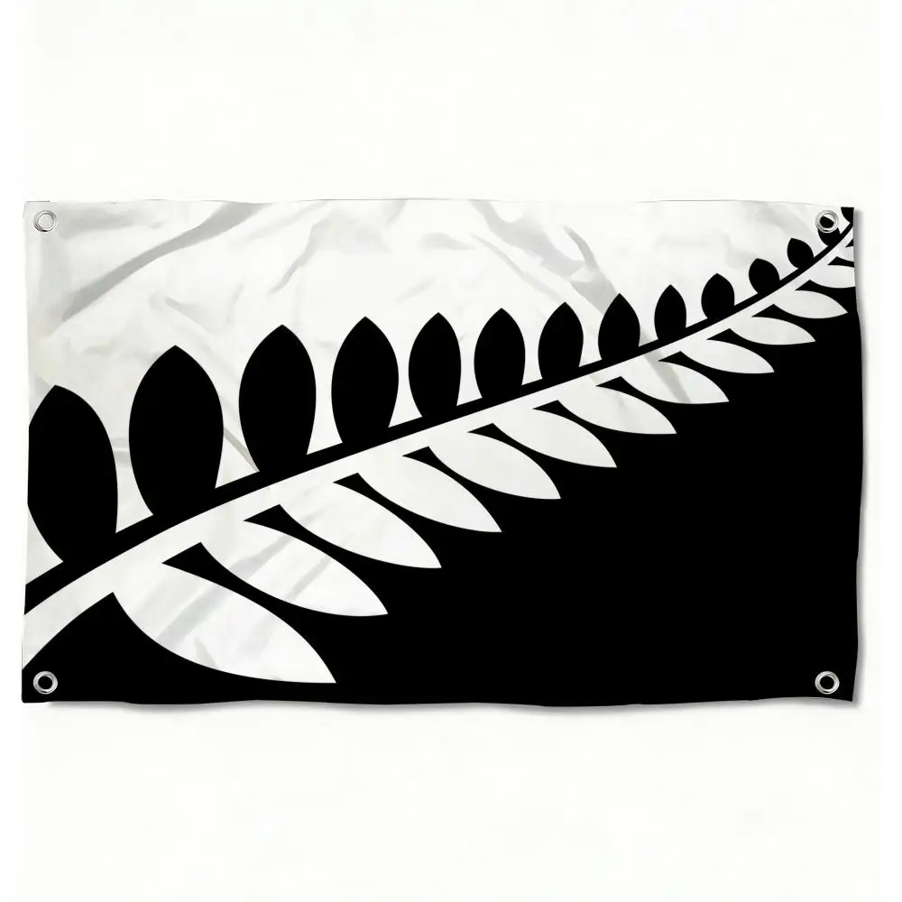 New Zealand Lockwood Silver Fern Flags Custom Wall Hanging Background Art Banner for Bedroom Home Living Room Outdoor Decor