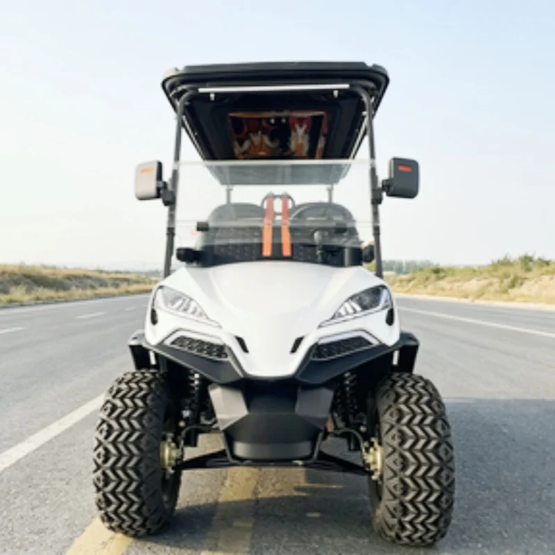 Golf Cart 72V Lithium Battery Electric Golf Cart Adult For Sale With 14-Inch Off-Road Tires Seats With Armrests Gear Adjustment