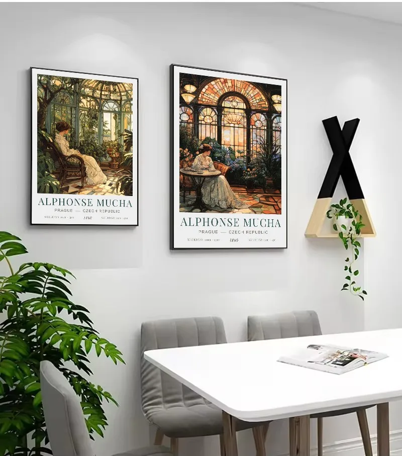 Alphonse Mucha Art Nouveau Style Poster Print Canvas Pictures Home  for Living Room Bedroom Wall Modern Decor Frameless Painting