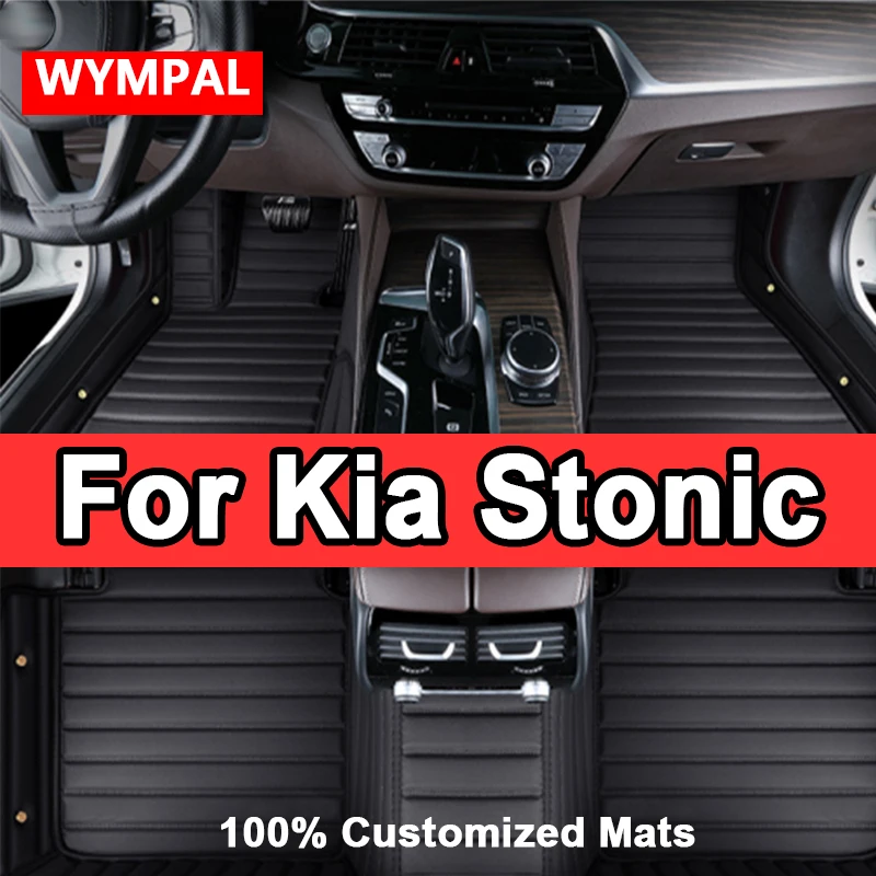 

Luxury Custom Automotive Car Floor Mats For Kia Stonic 2017 2018 2019 2020 2021 Auto Luxury Leather Men Women Car Mats Full