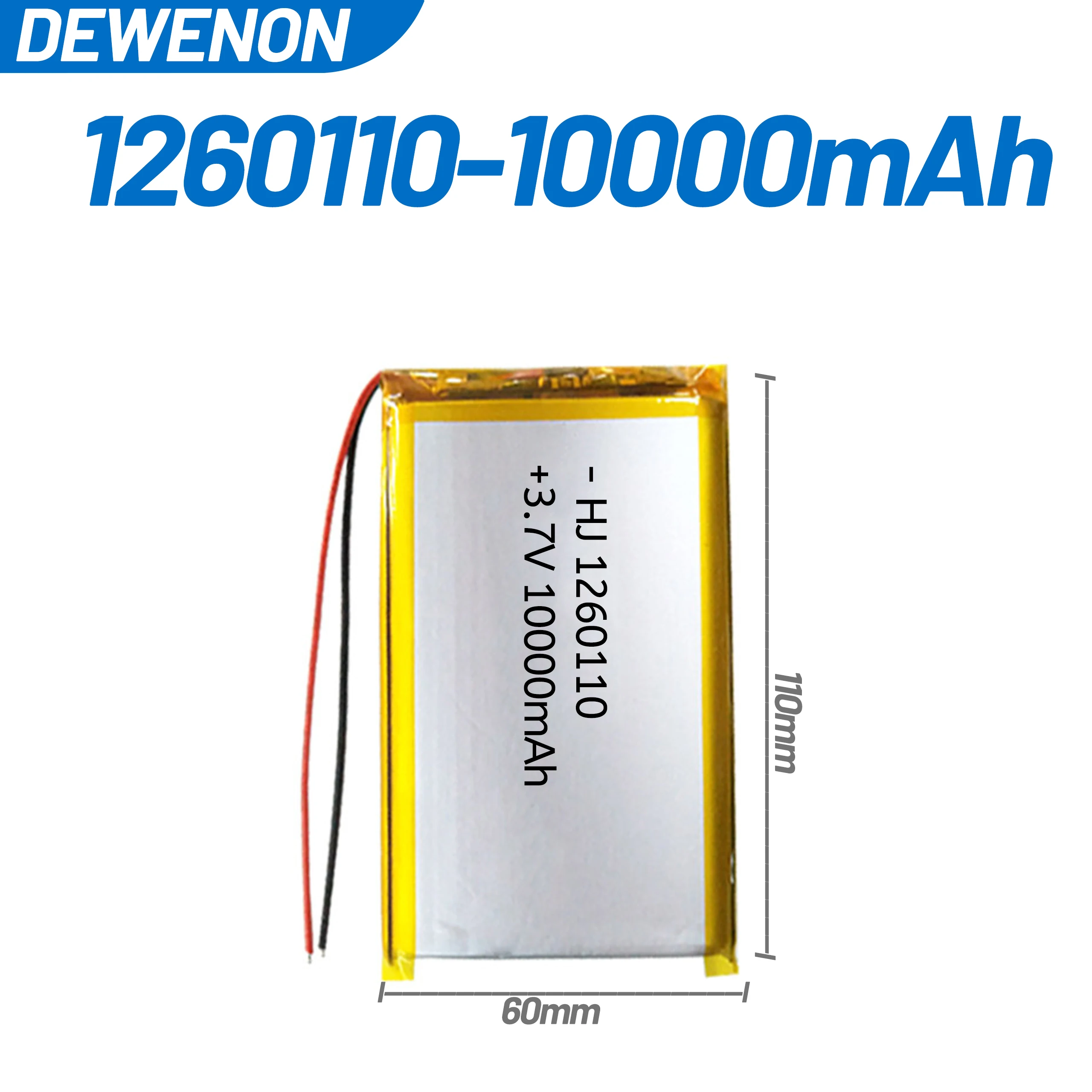 

Полимерный литиевый аккумулятор 1260110, портативное зарядное устройство для планшетов, 10000 мАч, 3,7 В, мягкий корпус.