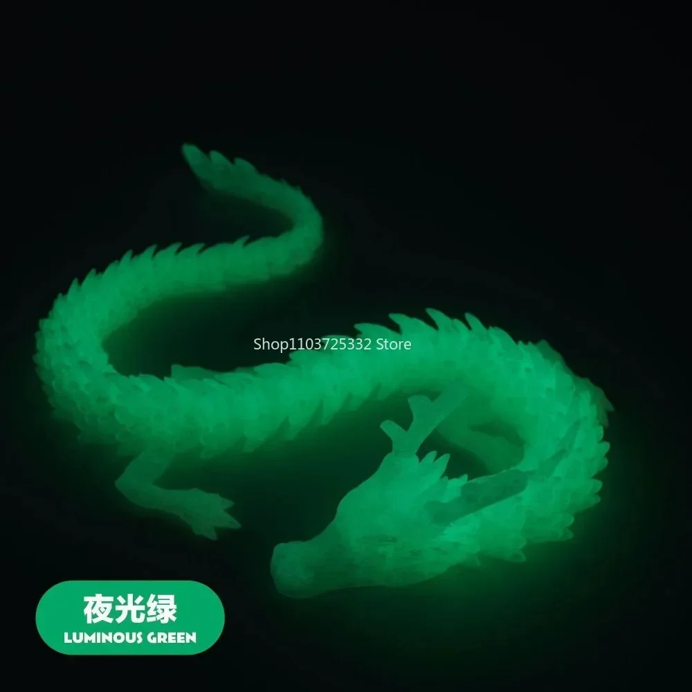 Luminous Toy 3D Printed Dragon Glow in the Dark Flying Dragon Rotatable Articulated Wing Dragons Home Office Ornaments Kids Gift