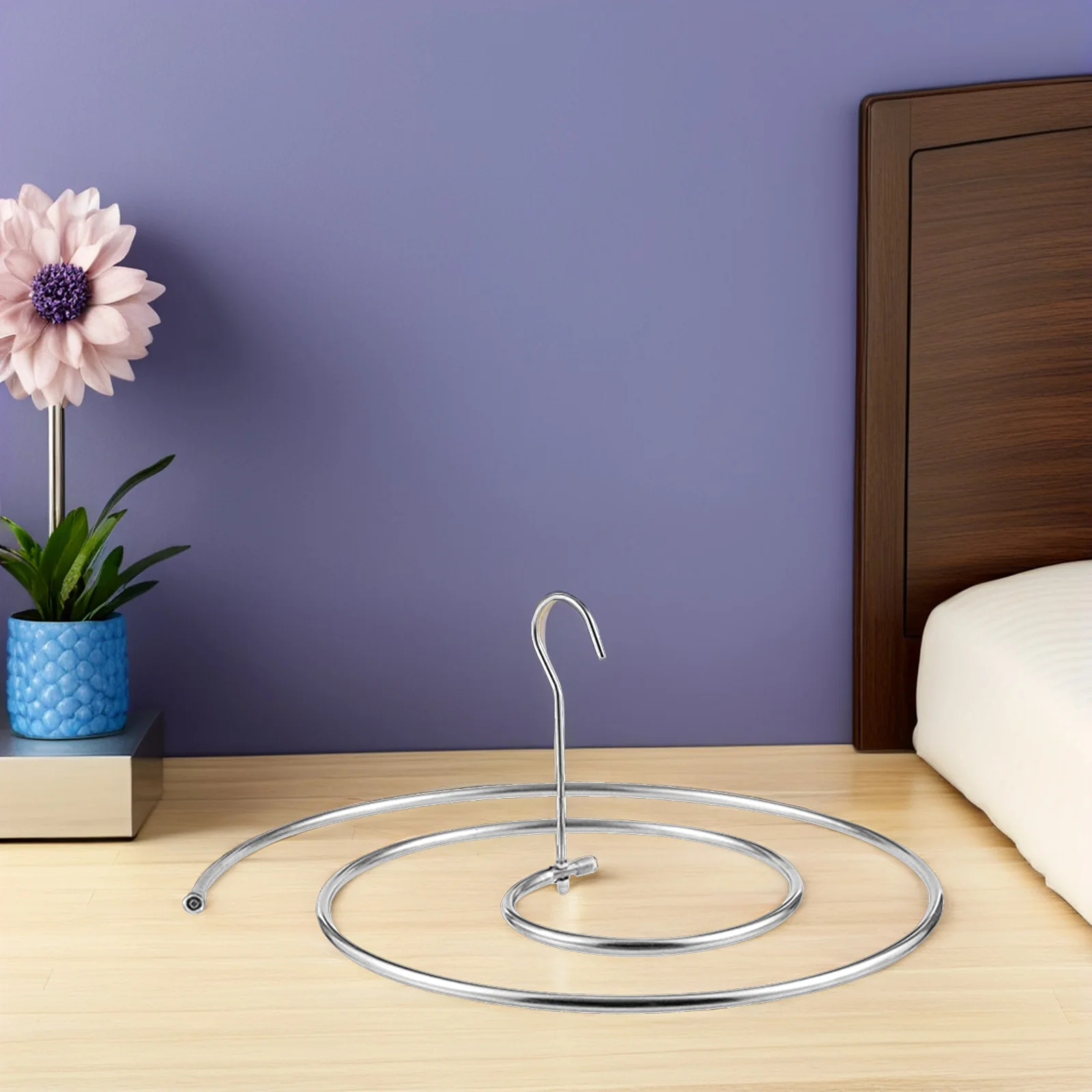 

4Pcs Spiral Sheet Dryer Hanger Stainless Steel Multifunction Blanket Rack Balcony Laundry Clothes Drying Stand Wall Mounted