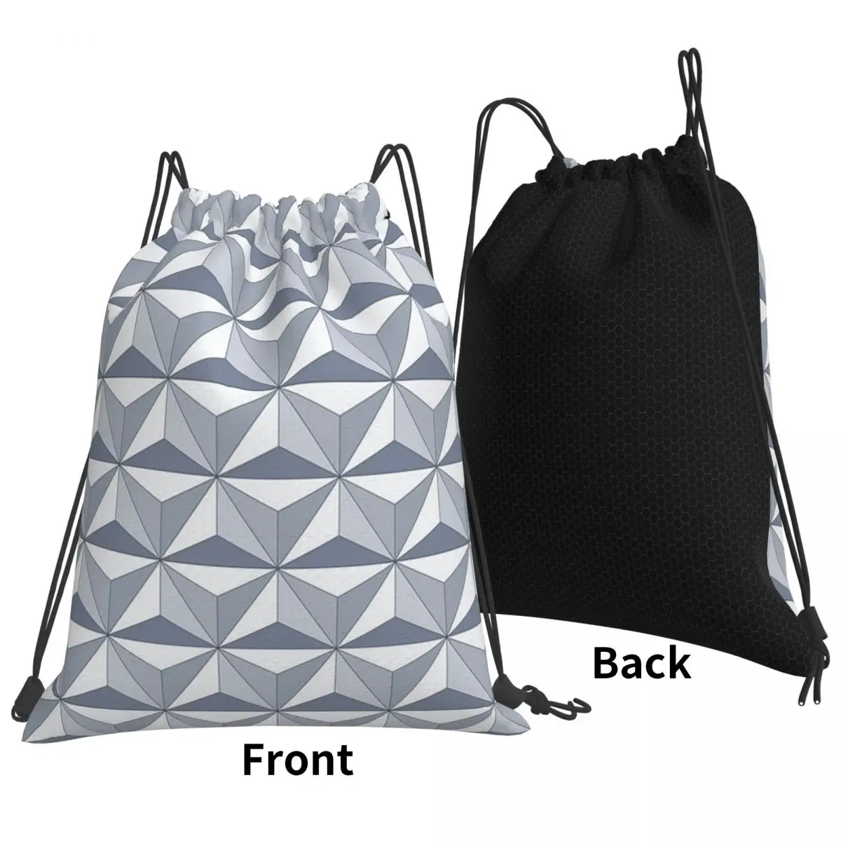 Geodesic Sphere, Natural Daylight Backpacks Casual Portable Drawstring Bags Shoes Bag Book Bags For Travel School