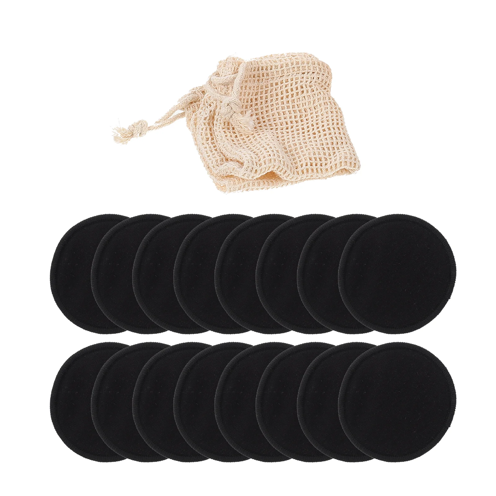 

16pcs Makeup Remover Pads Reusable Washable Facial Cleansing Sponge Black Pressed Girl Child Fiber Soft Skin