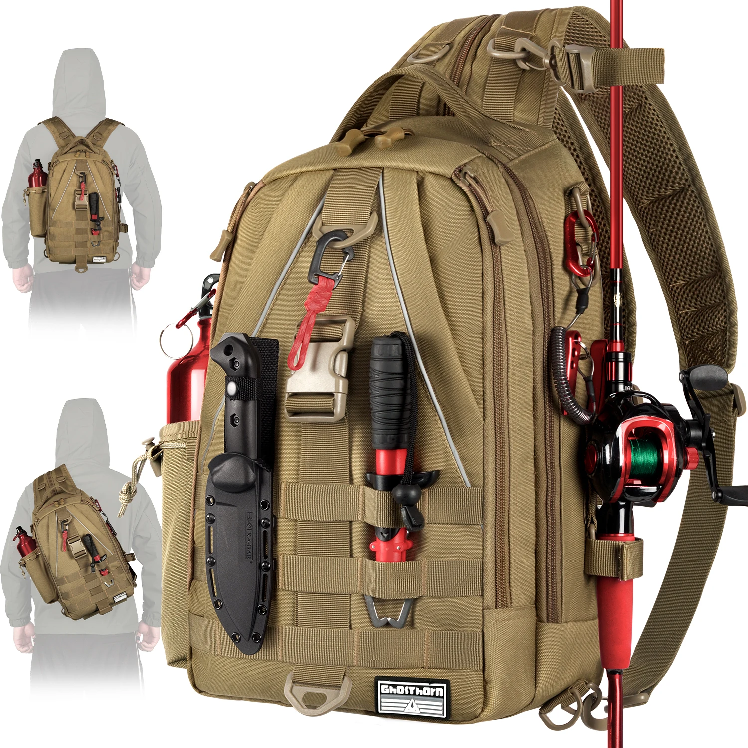 ゴーストホーン-フィッシング-ラージバックパック-タックル-スリングバッグ-ロッドホルダー付きフィッシングバックパック-タックルボックス-フライフィッシングギフト-メンズ-レディース