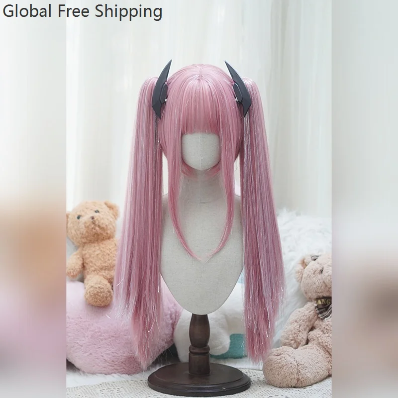 Lolita Wig Cosplay Laser Wire Shiny Straight Hair For Women Anime Roleplay Synthetic Princess Cosplay Halloween Harajuku Wig