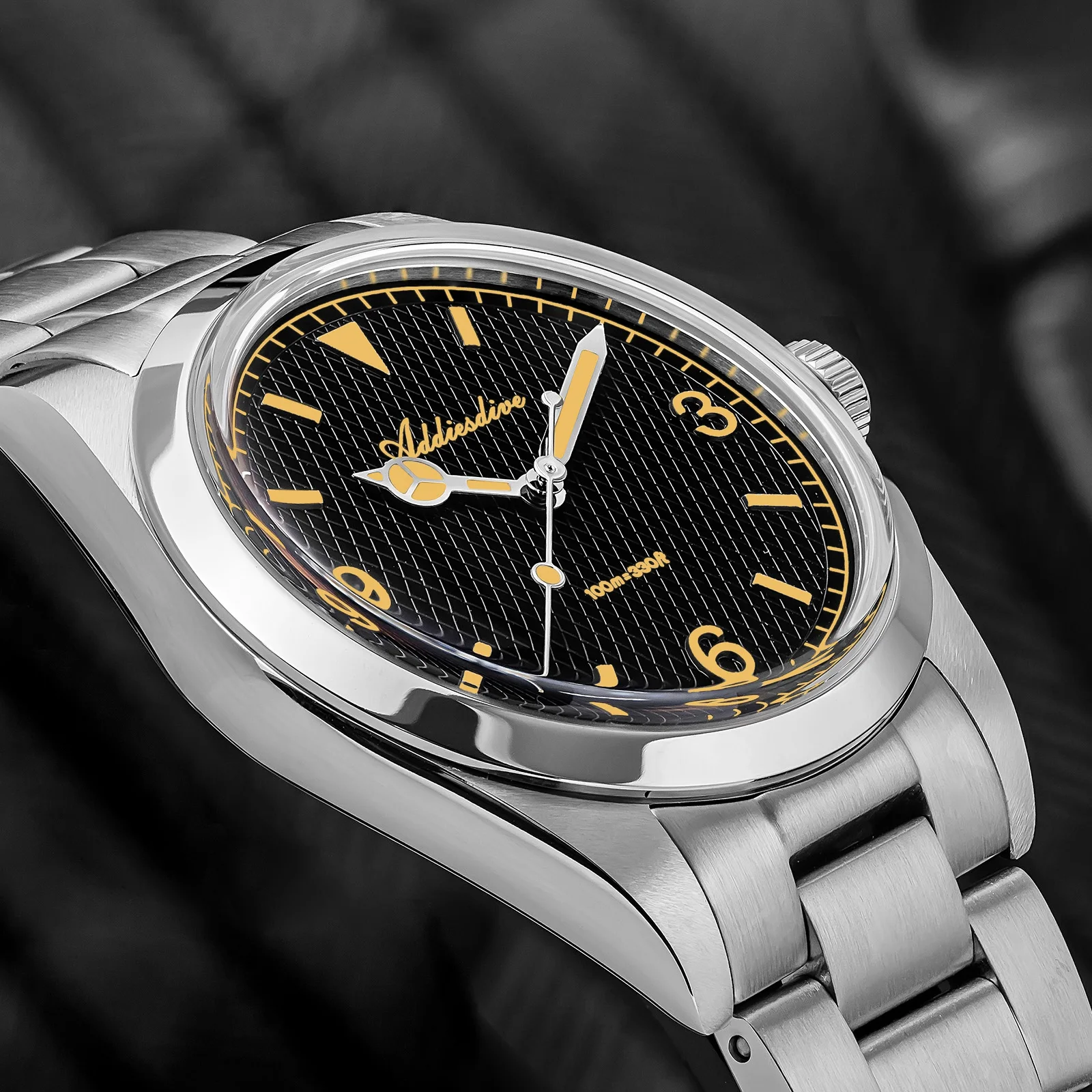 

ADDIESDIVE VH31 Кварцевые часы Новые AD2096 Пузырьковое зеркало Стекло Водонепроницаемые 100 м Наручные часы BGW9 Светящиеся мужские часы из нержавеющей стали