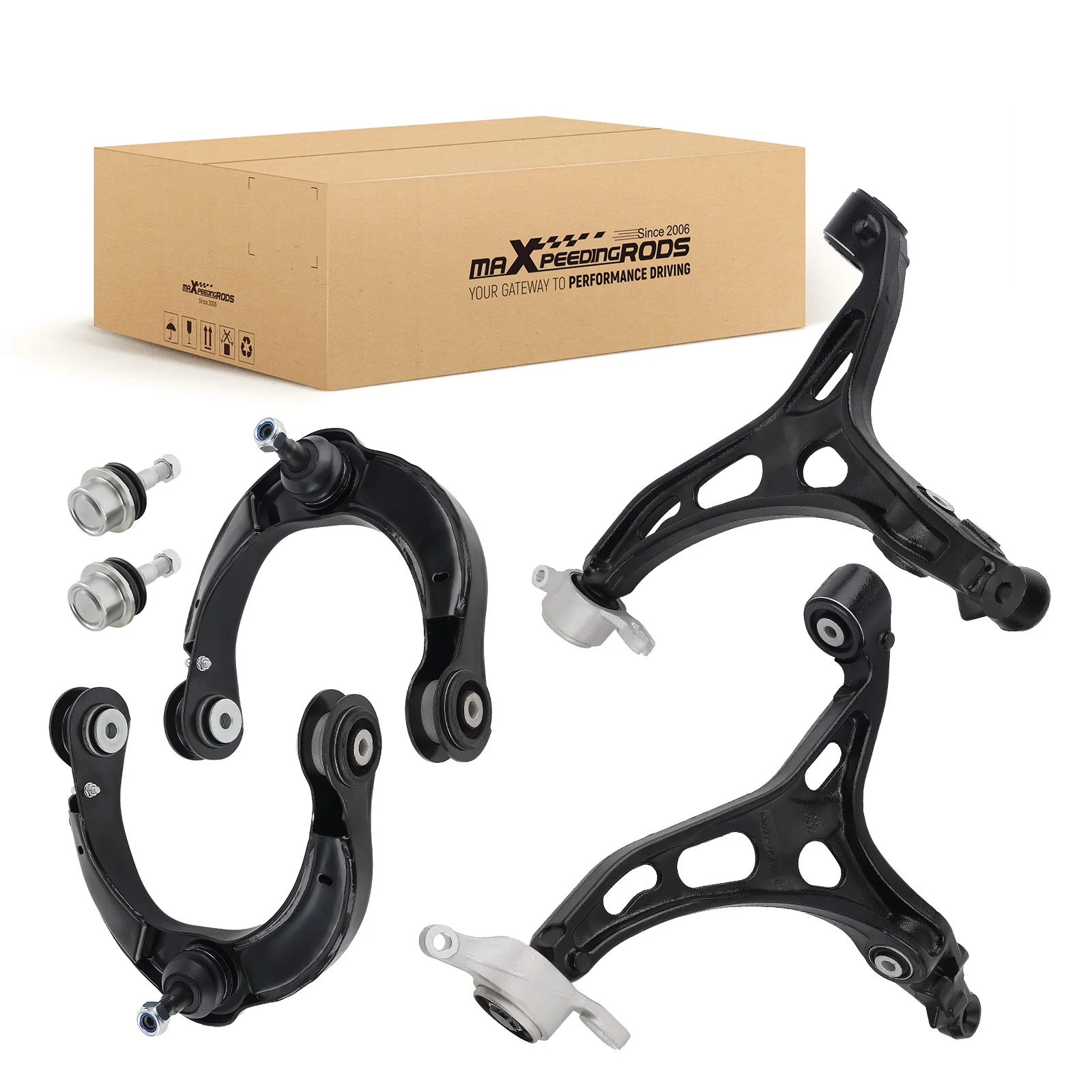 

MaXpeedingrods Factory K100168 K100169 MS25518 Front Upper Lower Control Arm Set W/Ball Joints For Jeep Grand Cherokee Durango