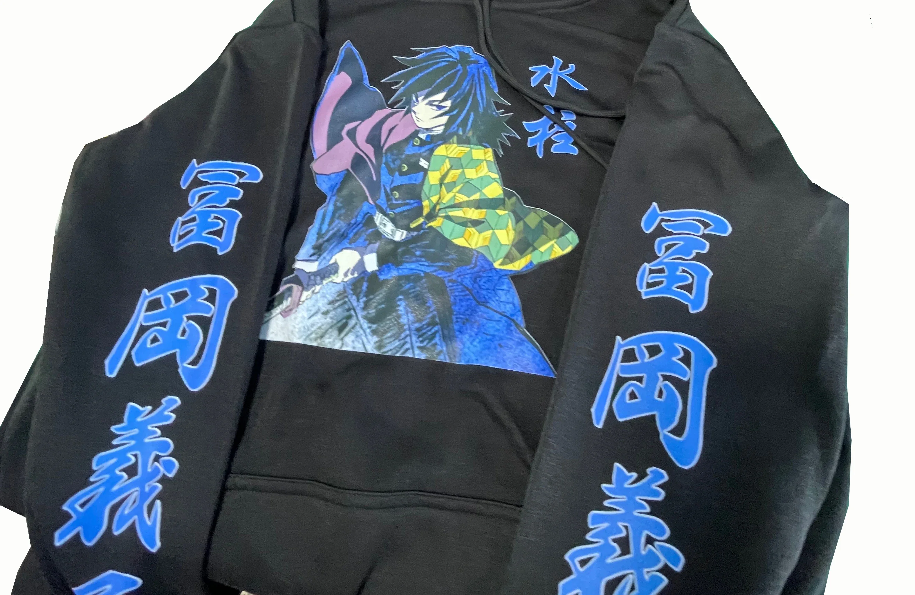 Demon Slayer Tomioka Giyuu Japan Anime Printed Plus Size Hoodie Men Women Sweatshirts Winter Warm Unisex Casual Streetwear