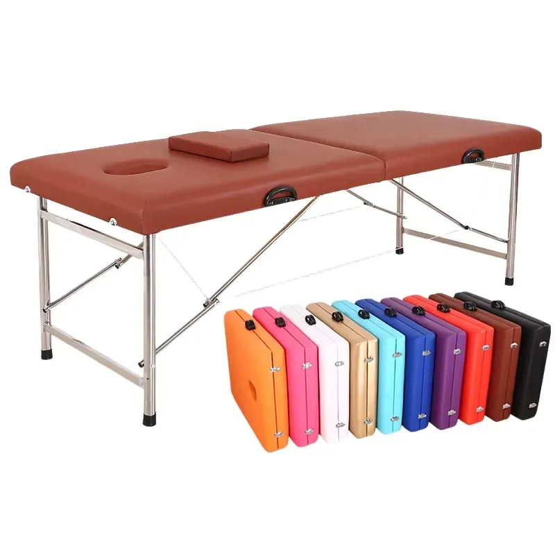 Professional Foldable Eyelash PU Facial Massage Table Portable Spa Salon Beauty Couch